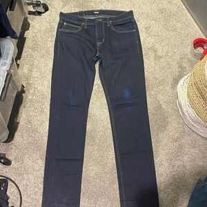 Hudson Blake dark Blue Denim Jeans slim straight leg eeeuc with some stretch 32